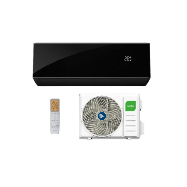 SET Klimatizácia nástenná KAISAI PRO HEAT+ 2,6KW KRB-09TLHI / KRWB-09TLHO Black