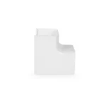 Roh vnútorný 90°  k žlabu 80x60mm artiplastic 0805AI-W biely pvc 6ks – Obrázok 2